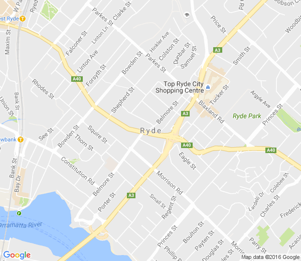 Map of RYDE NSW