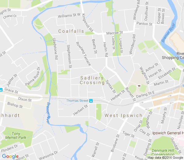 Map of SADLIERS CROSSING QLD