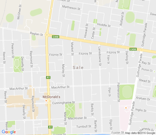 Map of SALE VIC