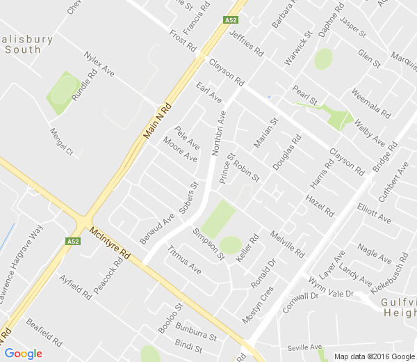 Map of SALISBURY EAST NORTHBRI AVENUE SA
