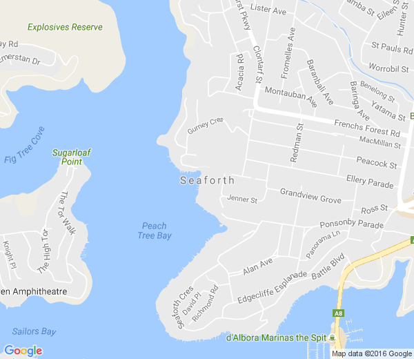 Map of SEAFORTH NSW