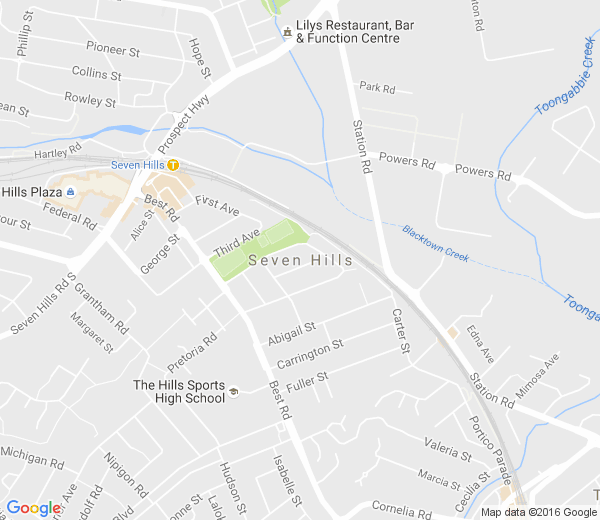 Map of SEVEN HILLS NSW