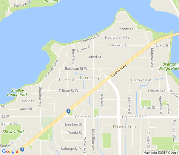 Map of SHELLEY WA