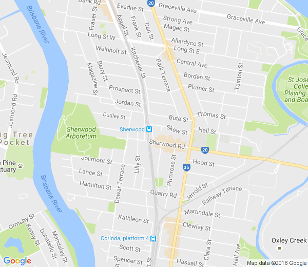 Map of SHERWOOD QLD