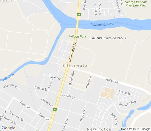 Map of SILVERWATER PO NSW