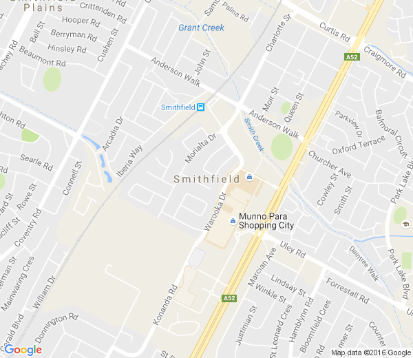 Map of SMITHFIELD WEST SA