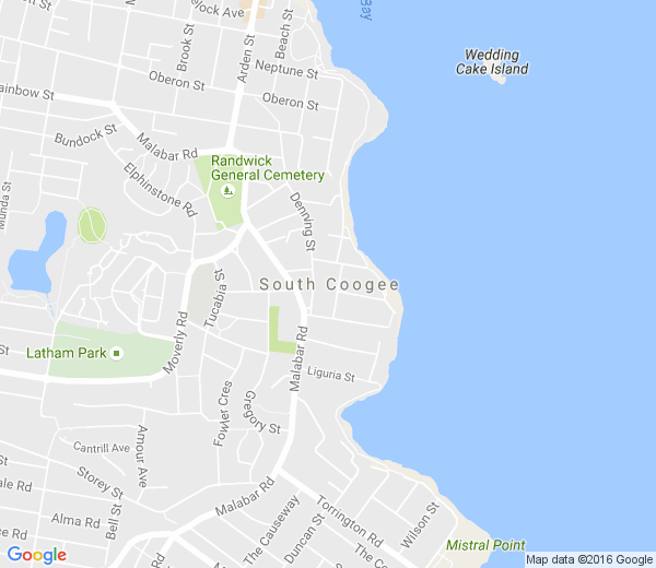Map of SOUTH COOGEE NSW