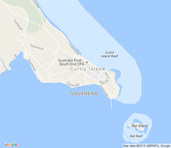 Map of SOUTH END QLD