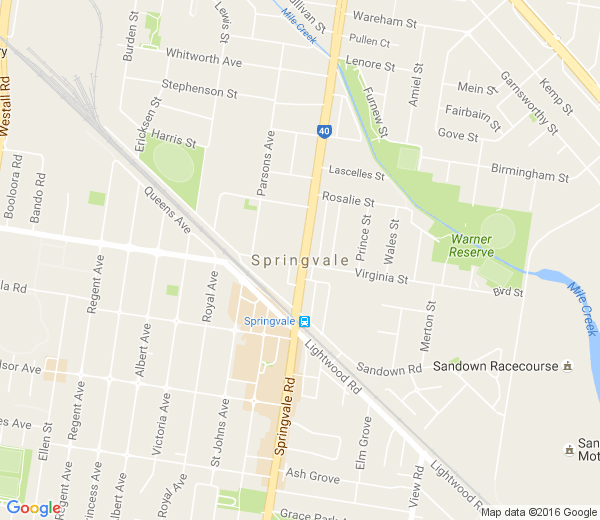 Map of SPRINGVALE VIC