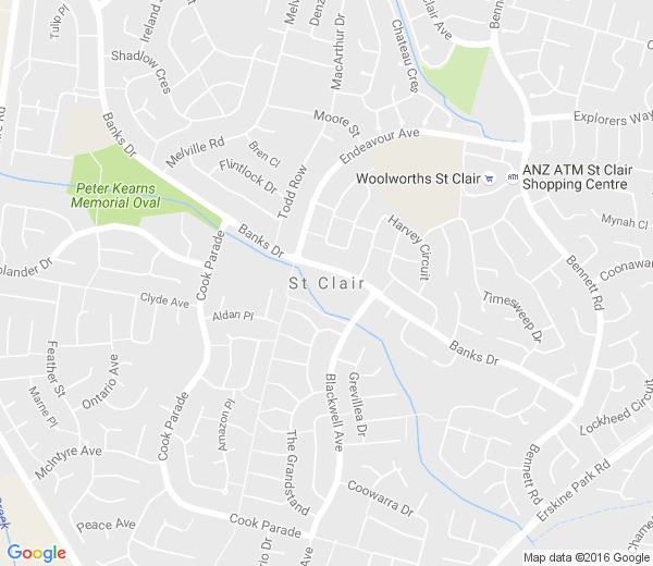 Map of ST CLAIR NSW