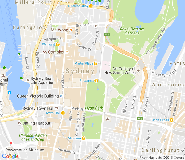 Map of ST JAMES NSW