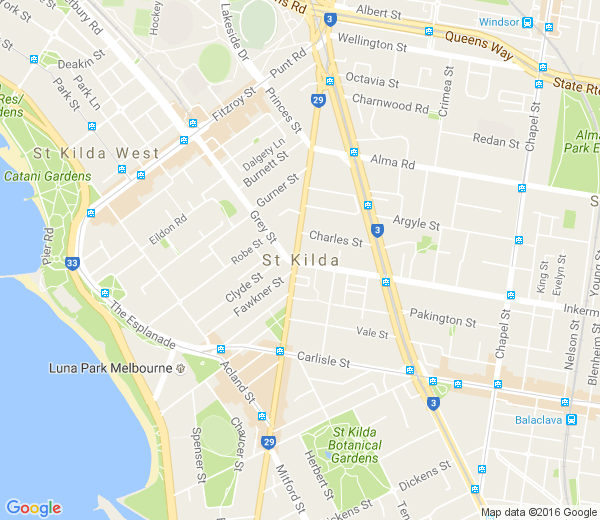 Map of ST KILDA SOUTH VIC