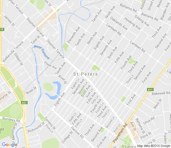 Map of ST PETERS SA
