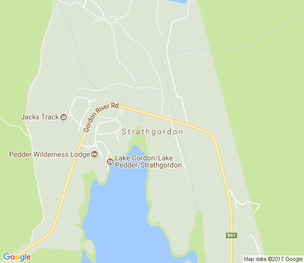 Map of STRATHGORDON TAS