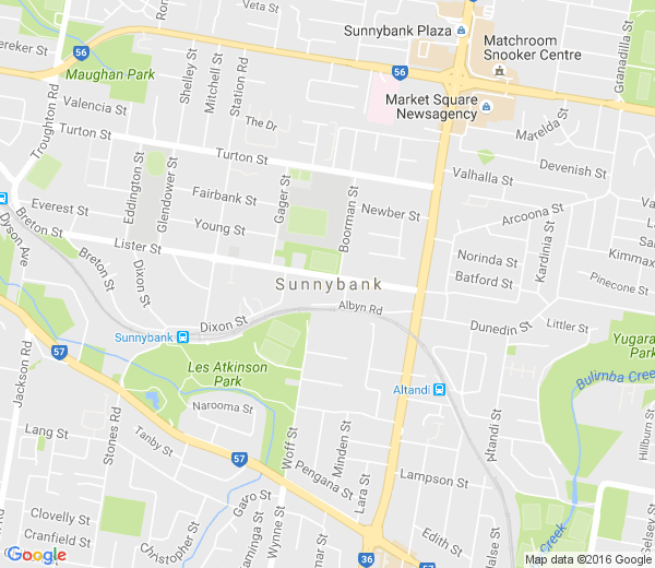 Map of SUNNYBANK SOUTH QLD