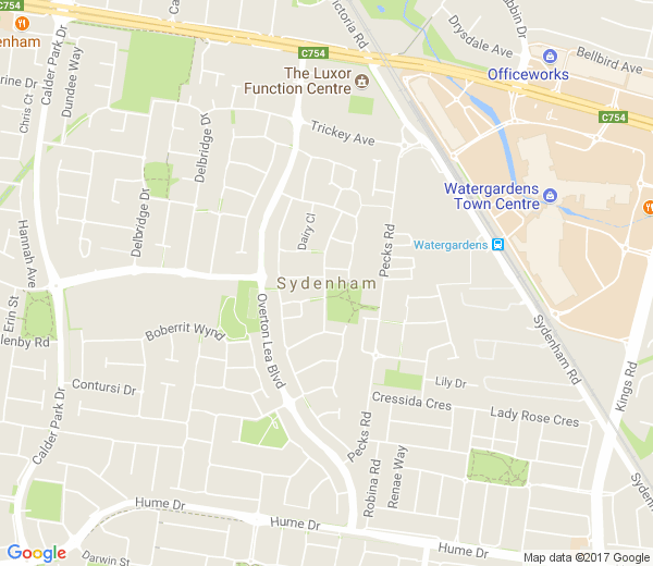 Map of SYDENHAM VIC