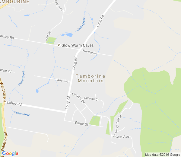 Map of TAMBORINE MOUNTAIN QLD