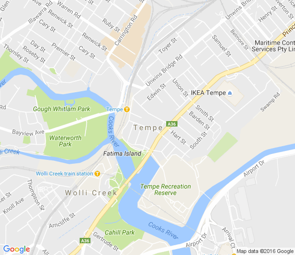 Map of TEMPE NSW