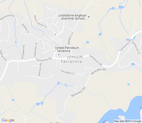Map of TERRANORA NSW