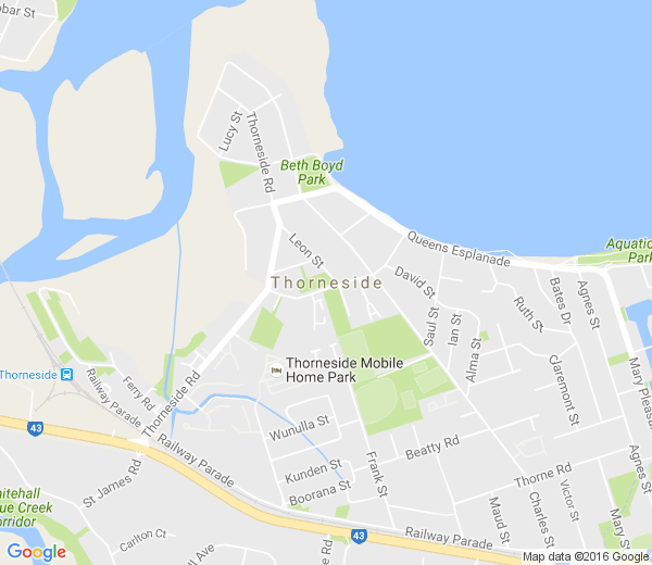Map of THORNESIDE QLD