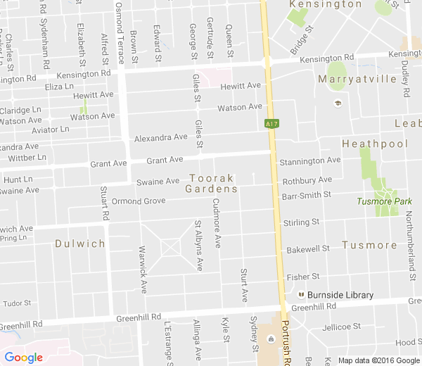 Map of TOORAK GARDENS SA
