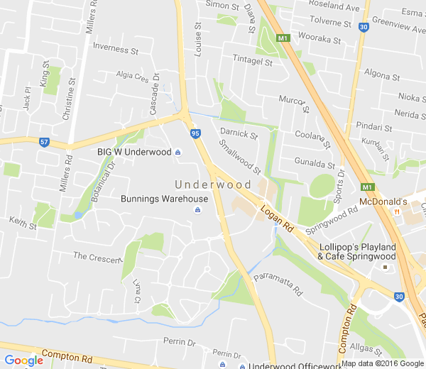 Map of UNDERWOOD QLD