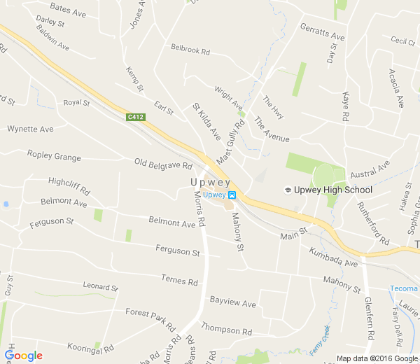 Map of UPWEY VIC