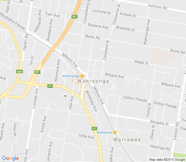 Map of WAHROONGA NSW