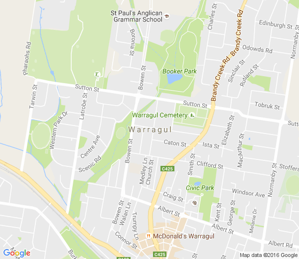 Map of WARRAGUL VIC