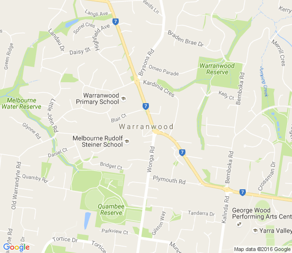 Map of WARRANWOOD VIC