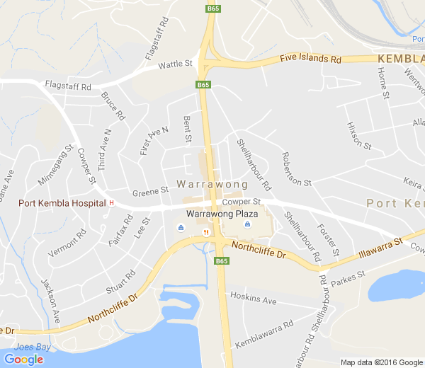 Map of WARRAWONG NORTH NSW