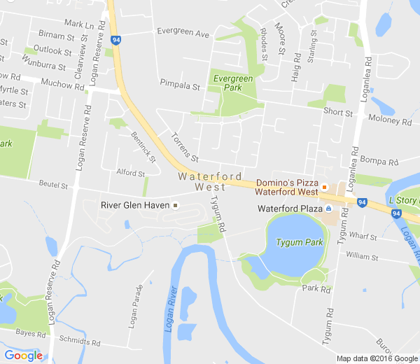 Map of WATERFORD WEST QLD
