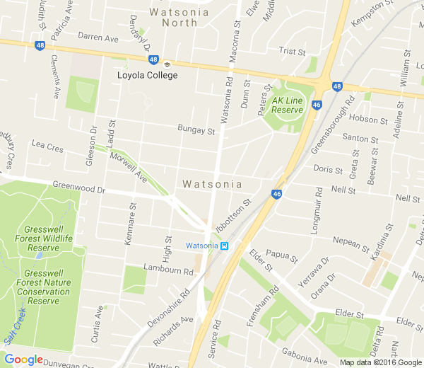 Map of WATSONIA VIC
