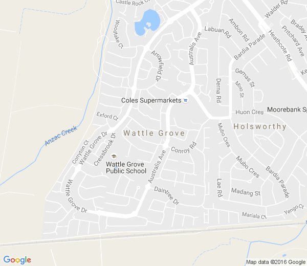 Map of WATTLE GROVE NSW