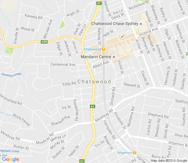 Map of WEST CHATSWOOD NSW