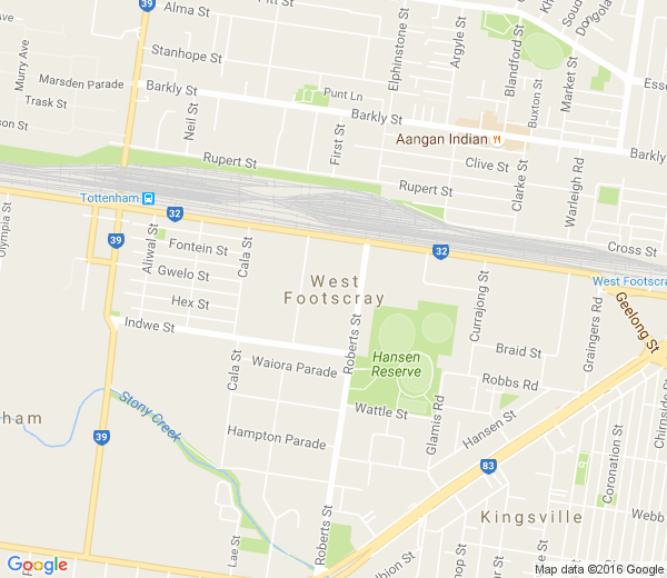 Map of WEST FOOTSCRAY VIC