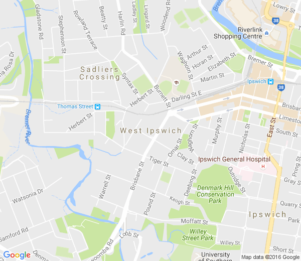 Map of WEST IPSWICH QLD