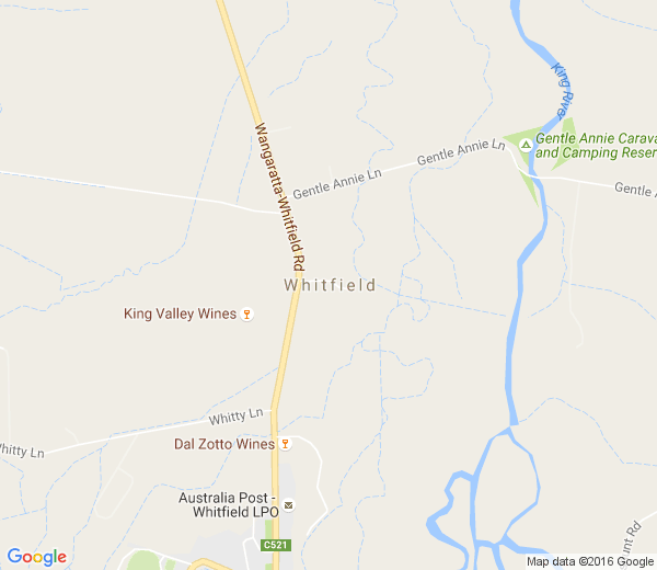 Map of WHITFIELD VIC