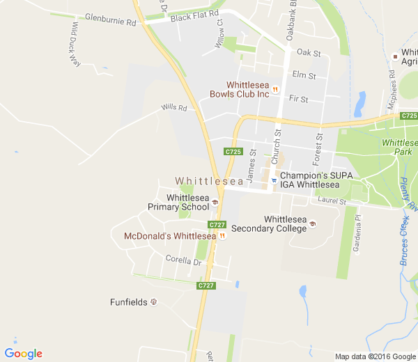 Map of WHITTLESEA VIC