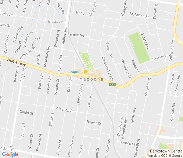Map of YAGOONA WEST NSW