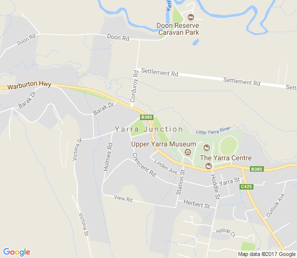 Map of YARRA JUNCTION VIC