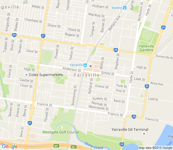Map of YARRAVILLE WEST VIC